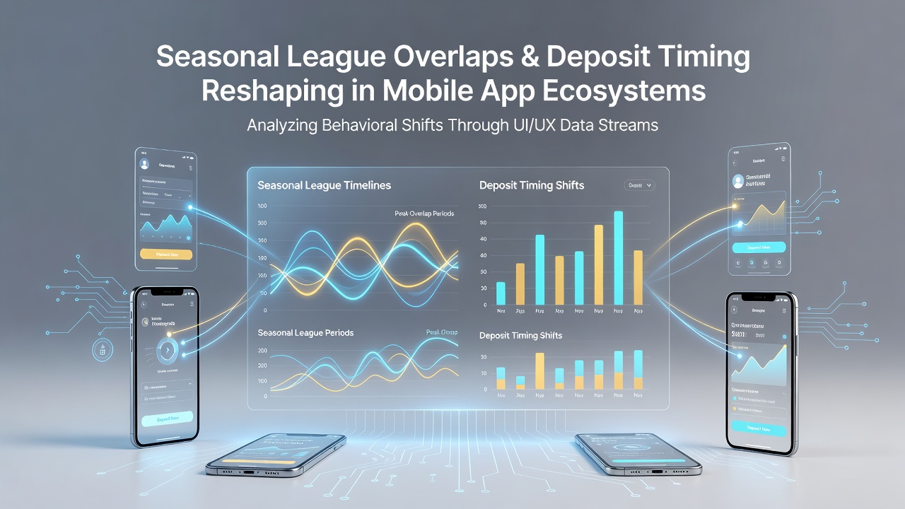 Analytics chart illustrating deposit volume increases during multi-league overlap periods in mobile gaming apps